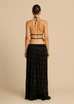 Arcina Ori Juliette Halter Top & Maxi Skirt Set in Black Size S (6-10 AU) for rent on The Volte - image 3