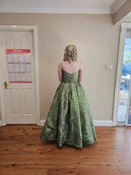 Lia Stubbla Lizard Ball Gown Green Size 12 for rent on The Volte - image 5