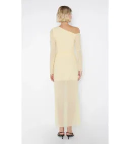 Bec & Bridge Fae Asym Long Sleeve Midi Dress in Butter Yellow Size S / AU 8 for rent on The Volte - image 6