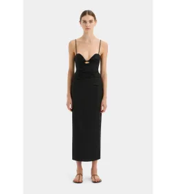 Sir The Label Noemi Balconette Midi Dress Black Size AU 10 for rent on The Volte - image 1
