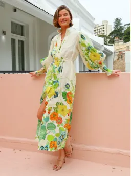 Alemais Constance Midi Shirtdress Floral Size 14 for rent on The Volte - image 4