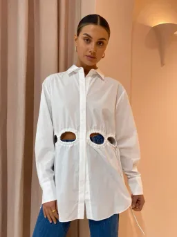 Sir the Label Mason Laced Shirt Dress White Size 10 for rent on The Volte - image 2
