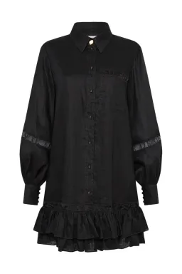 Aje Reframe Logo Trim Mini Dress Black Size 14 for rent on The Volte - image 3