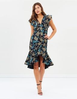 Talulah Stormy Crochet Flounce Midi Dress Floral Size 10 for rent on The Volte - image 1