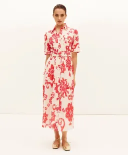 Kate Ford Delta Utility Gown Midi Dress Camellia Size 8 for rent on The Volte - image 1