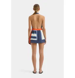 Sir the Label Dazed Wrap Halter Mini Dress in Studio Print Size 4 / AU 14 for rent on The Volte - image 3