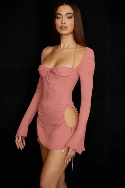 House Of CB Baby Cutout Halter Mini Dress Pink Size S / AU 8 for rent on The Volte - image 2