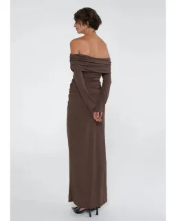 Benni Lorena Maxi Dress Ash Brown Size AU 12 for rent on The Volte - image 3