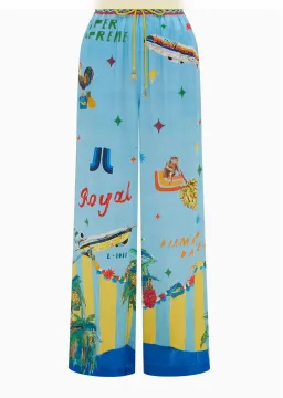 Alemais All Aboard Silk Shirt and Pant Set Print Size AU 16 for rent on The Volte - image 4