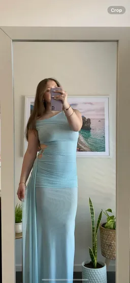 Bec & Bridge Kailani Asym Dress in Dolphin Blue Size XS / AU 6 for rent on The Volte - image 4