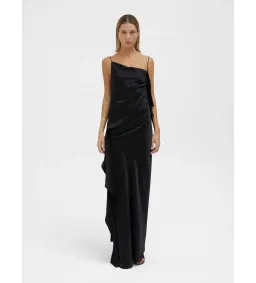 Christopher Esber Cusco Silk Drape Cami Maxi Dress in Black Size 8 for rent on The Volte - image 1