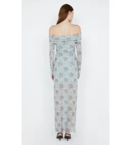  Bec & Bridge Twiggy Long Sleeve Gathered Dress Juniper Floral Size 8  for rent on The Volte - image 2