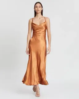 Bec & Bridge Lani Midi Dress Caramel Size 6 for rent on The Volte - image 1