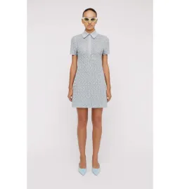 Scanlan Theodore Sparkle Knit Shirt Dress Grey Size AU 8 for rent on The Volte - image 1