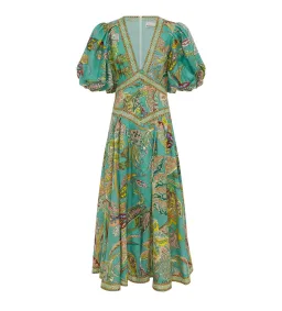 Alemais Franca Midi Dress Green Size 10  for rent on The Volte - image 4