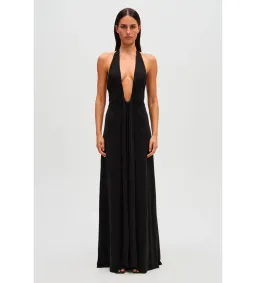 Misha Jennifer Cupro Maxi Dress Black Size 8  for rent on The Volte - image 1