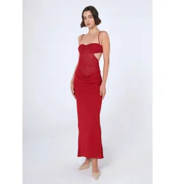 Benni Noah Maxi Dress in Cherry Size AU 14 for rent on The Volte - image 1