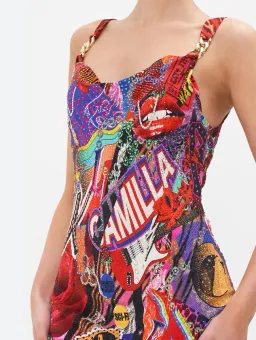 Camilla  Bias Slip With Wide Strap in Radical Birth Print Size L (AU 14) for rent on The Volte - image 8