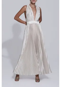 L’Idee Moderniste Midi Gown Champagne Size 10 for rent on The Volte - image 1