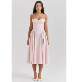 House Of CB Samaria Corset Midi Dress Ballerina Pink Size XS / AU 6 for rent on The Volte - image 1