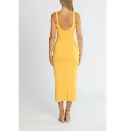 Bec & Bridge Yasmin Midi Dress in Papaya Size AU 6 for rent on The Volte - image 3