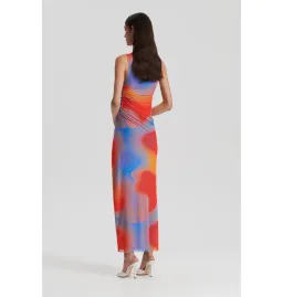 Scanlan Theodore Watercolour Dress Blue/Red Size AU 10 for rent on The Volte - image 3