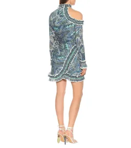 Zimmermann Moncur Asymmetric Mini Dress Print 0 for rent on The Volte - image 2
