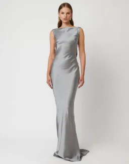 Effie Kats Karolina Gown Platinum Size 10 for rent on The Volte - image 1