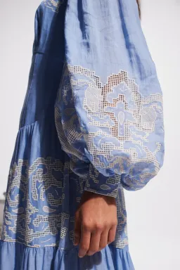 Alemais Arion Midi Dress Blue Size 8 for rent on The Volte - image 4