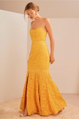 Keepsake The Label Utopia Yellow Lace Gown Size S for rent on The Volte - image 1