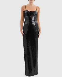 Rebecca Vallance Denise Gown Black Size 8  for rent on The Volte - image 2