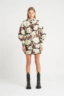 Sir the Label Vivienne Shirt Mini Dress Floral Size 2 / AU 10 for rent on The Volte - image 1