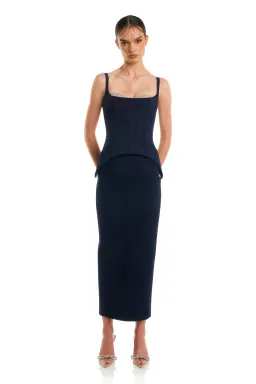 Eliya the Label Monet Midi Dress Blue Size XS / AU 6 for rent on The Volte - image 1