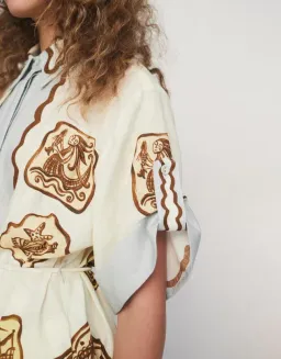 Alemais Relic Maxi Shirtdress Print Size AU 14 for rent on The Volte - image 3