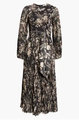 Zimmermann Sunray Long Sleeve Midi Dress in Black Mockingbird Size 1 / AU 10 for rent on The Volte - image 7