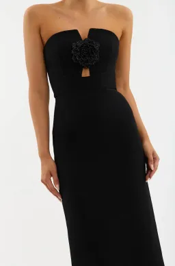 Rebecca Vallance Aubree Midi Dress Black Size 8 for rent on The Volte - image 4