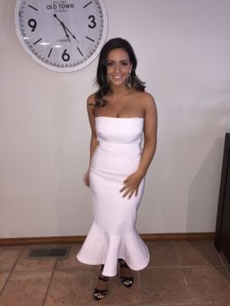 By Johnny Raffia Drop Flair Dress Pink Size 8 for rent on The Volte - image 1