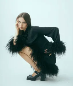 Rachel Gilbert Pietro Mini Dress Black Size 2 / AU 6 for rent on The Volte - image 3