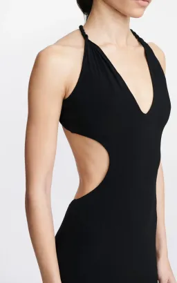 Dion Lee V Neck Rope Dress Black Size 10 for rent on The Volte - image 2
