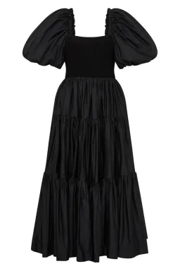 Aje Casa Puff Sleeve Midi Dress in Black Size 12 for rent on The Volte - image 4