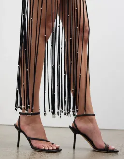 Rotate Birger Christensen Light Jersey Maxi Dress Black Size 10 for rent on The Volte - image 4