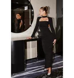 Bianca & Bridgett Mackenzie Backless Dress Black Size AU 6 for rent on The Volte - image 6