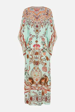 Camilla Weaving Worlds Gathered Waist Kaftan Floral One Size for rent on The Volte - image 6