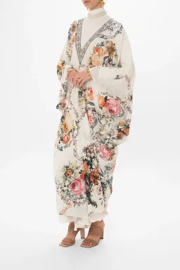 Camilla De Haar Memoirs T-Shape Long Kaftan Floral One Size for rent on The Volte - image 2