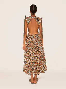 Agua Bendita Guaguanco La Fania Noche Dress  Floral Size 6 for rent on The Volte - image 3