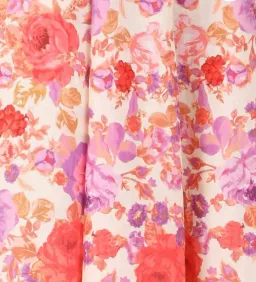 Zimmermann Raie Billow Sleeve Midi Dress Red/Purple Floral Size 10 for rent on The Volte - image 5