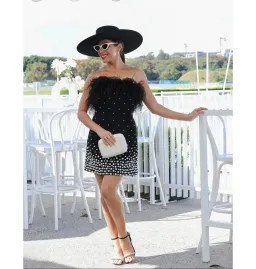 Rebecca Vallance Anelise Mini Dress Black Size AU 14 for rent on The Volte - image 1