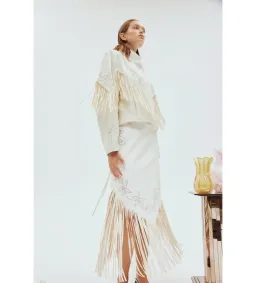 Alemais Barbara Fringe Jacket Size 8 for rent on The Volte - image 1