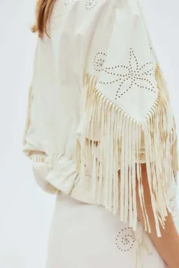 Alemais Barbara Fringe Jacket Size 8 for rent on The Volte - image 2