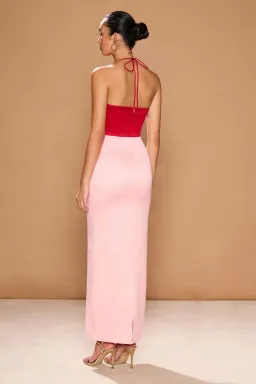 Sonya Moda Siena Spliced Midi Dress Red/Pink Size 10 for rent on The Volte - image 2